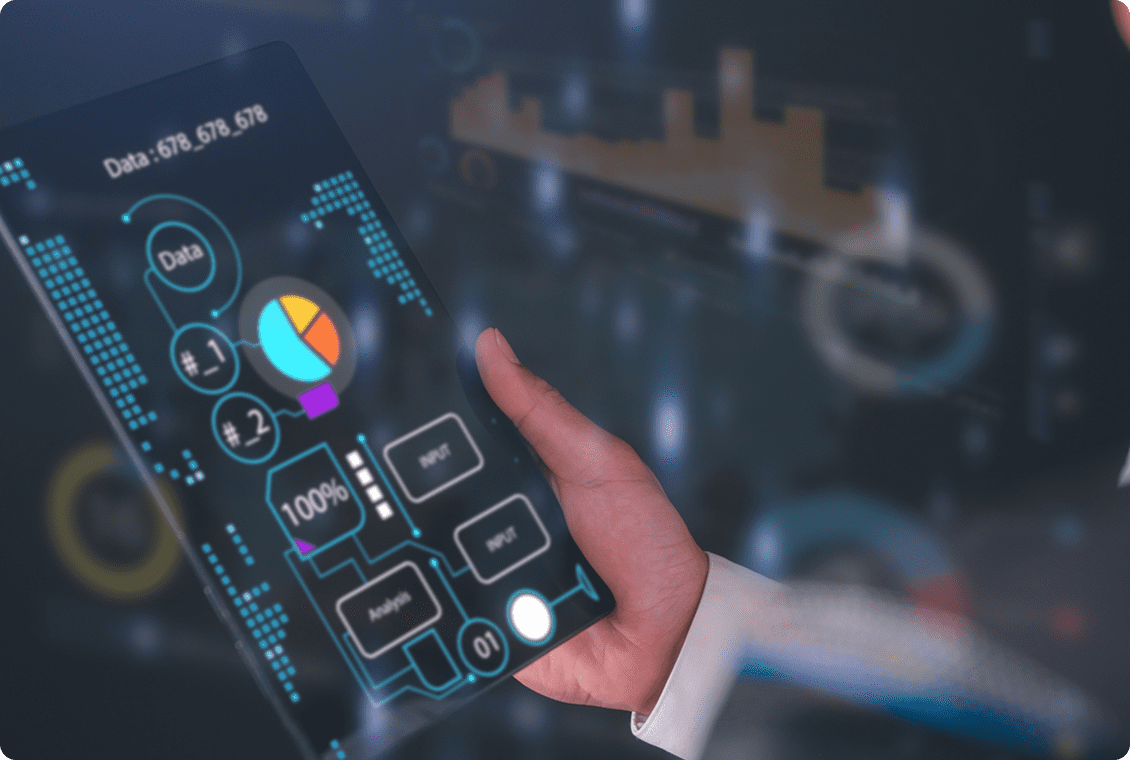 Interactive data visualization on tablet